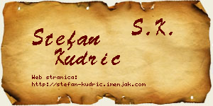 Stefan Kudrić vizit kartica